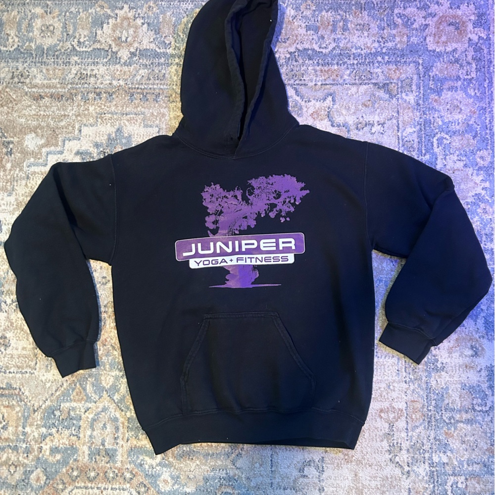 Gildan Black and Purple Hoodie